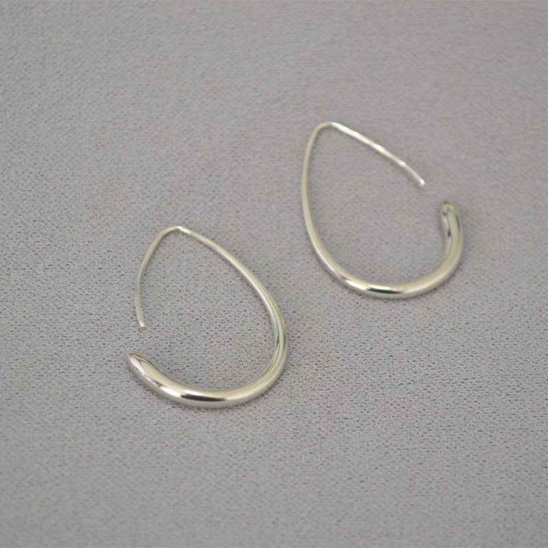 Minimalist Teardrop Hoop Earrings - Crystalory