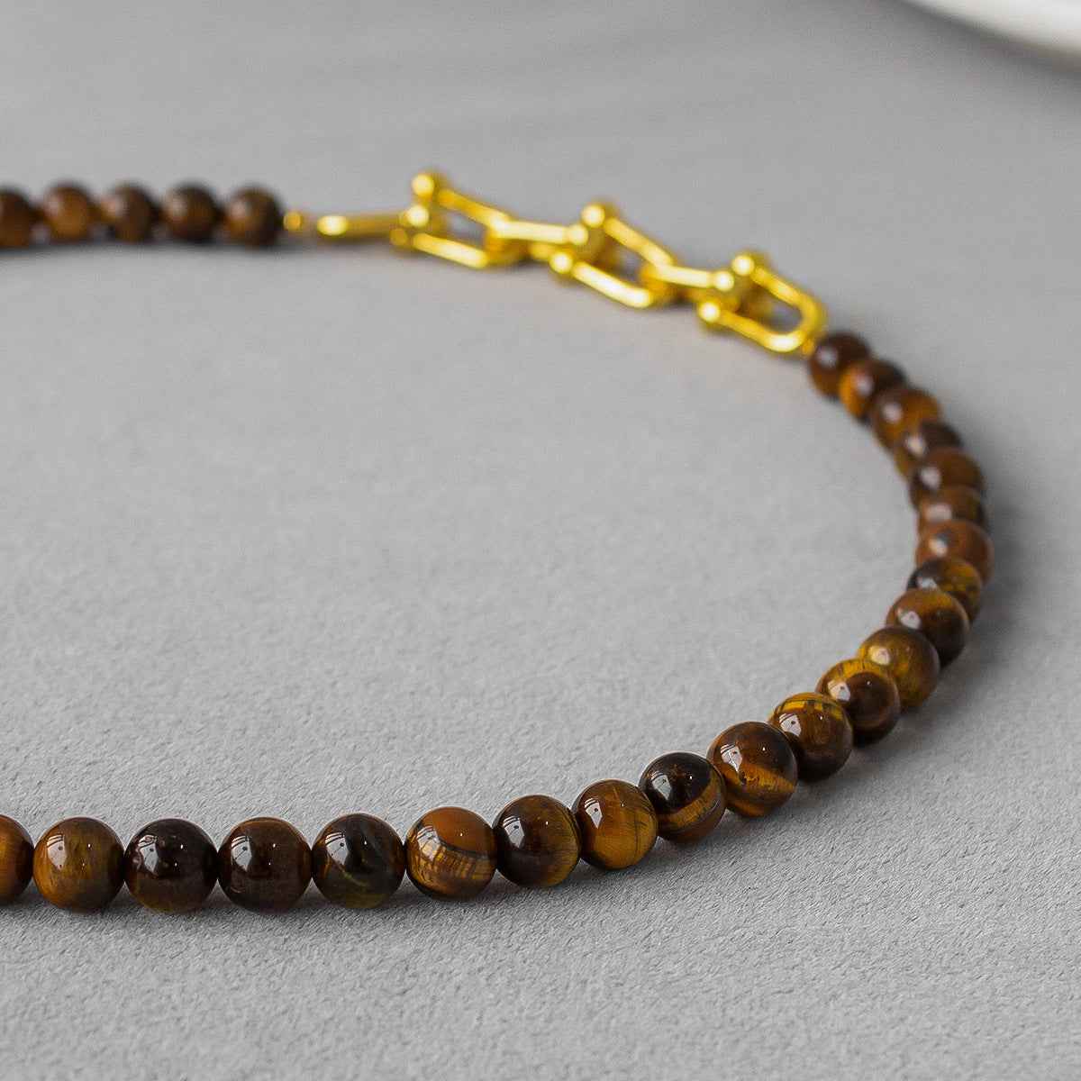 Tiger Eye Beaded Necklace - Crystalory