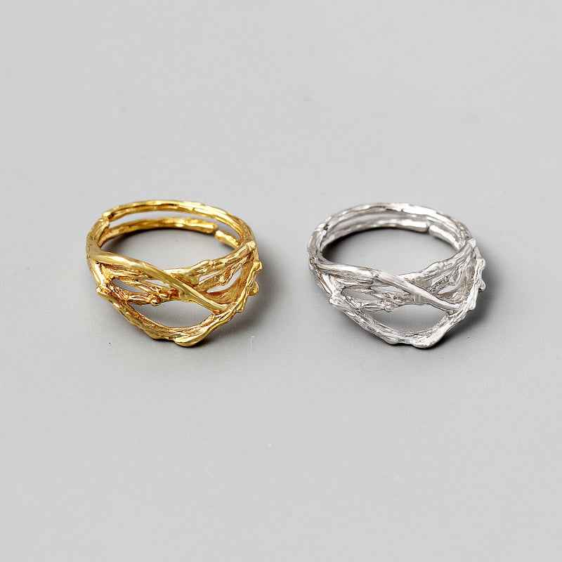 S925 Sterling Silver Open Ring - Crystalory