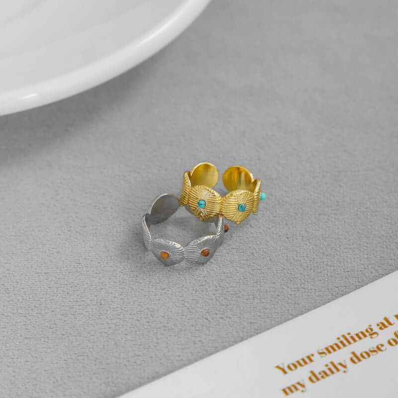 Tribal Totem Coin Ring - Crystalory
