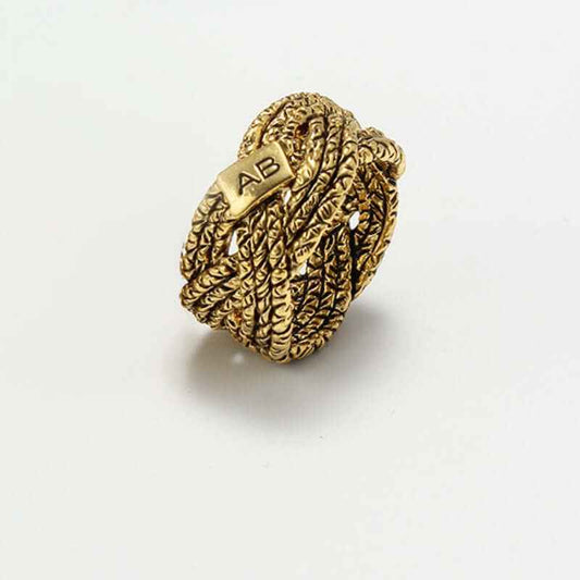 Vintage Braided Rope Ring - Crystalory