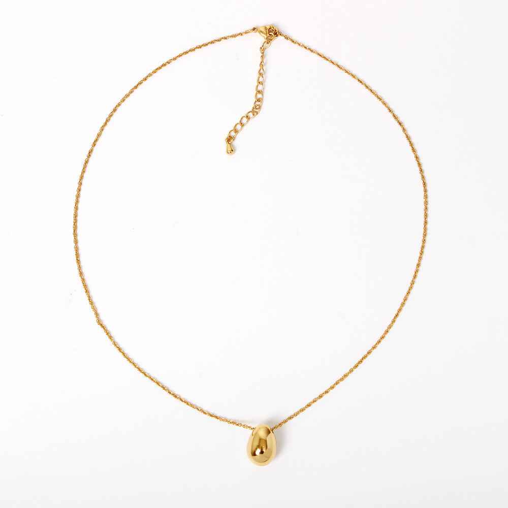Gold Teardrop Pendant Necklace - Crystalory