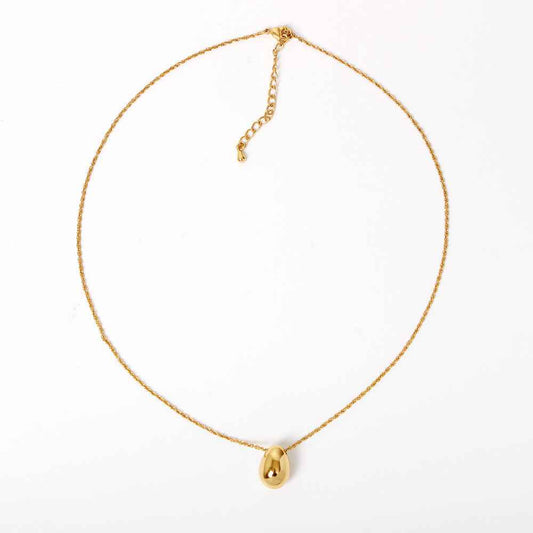 Gold Teardrop Pendant Necklace - Crystalory