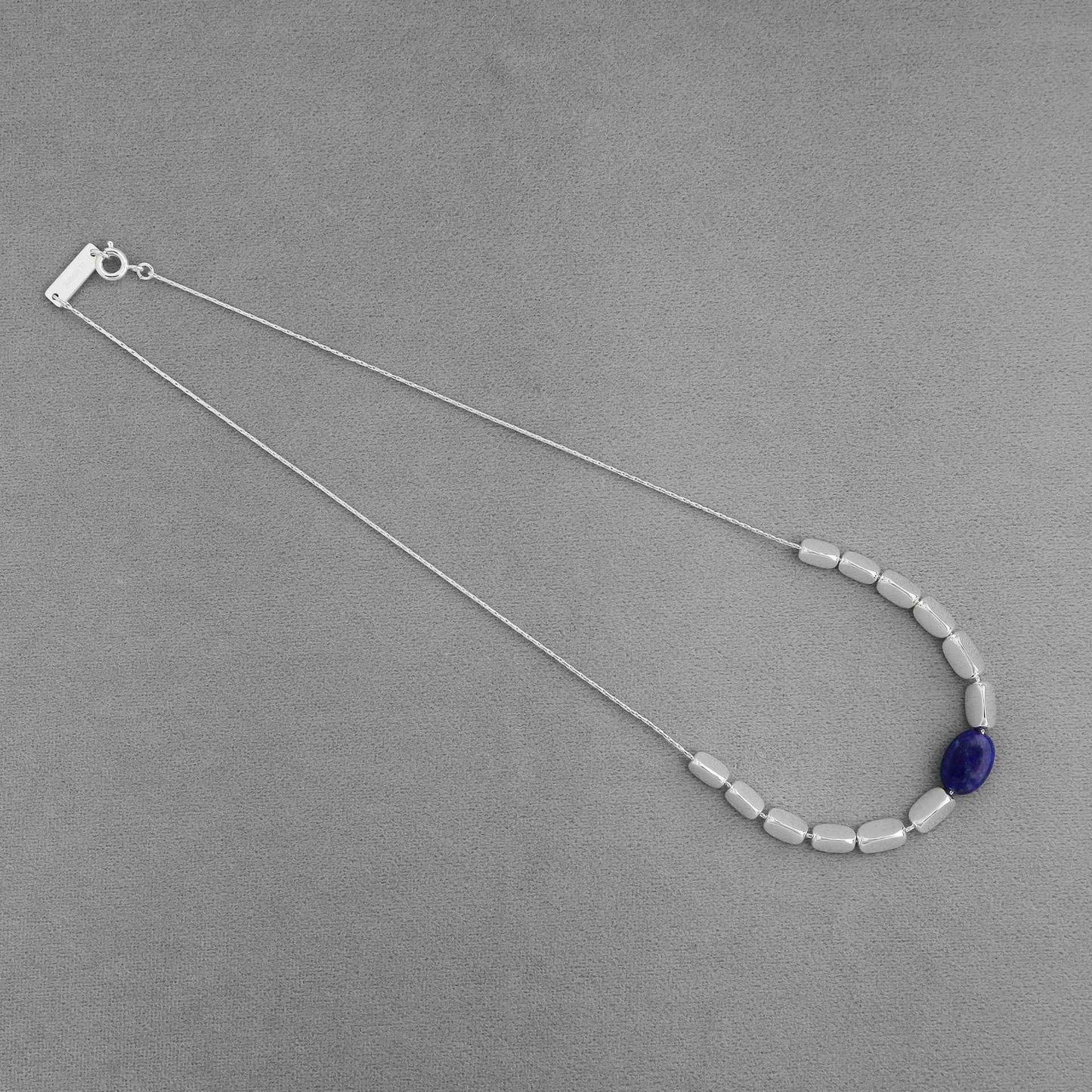 Lapis Lazuli Silver Necklace - Crystalory