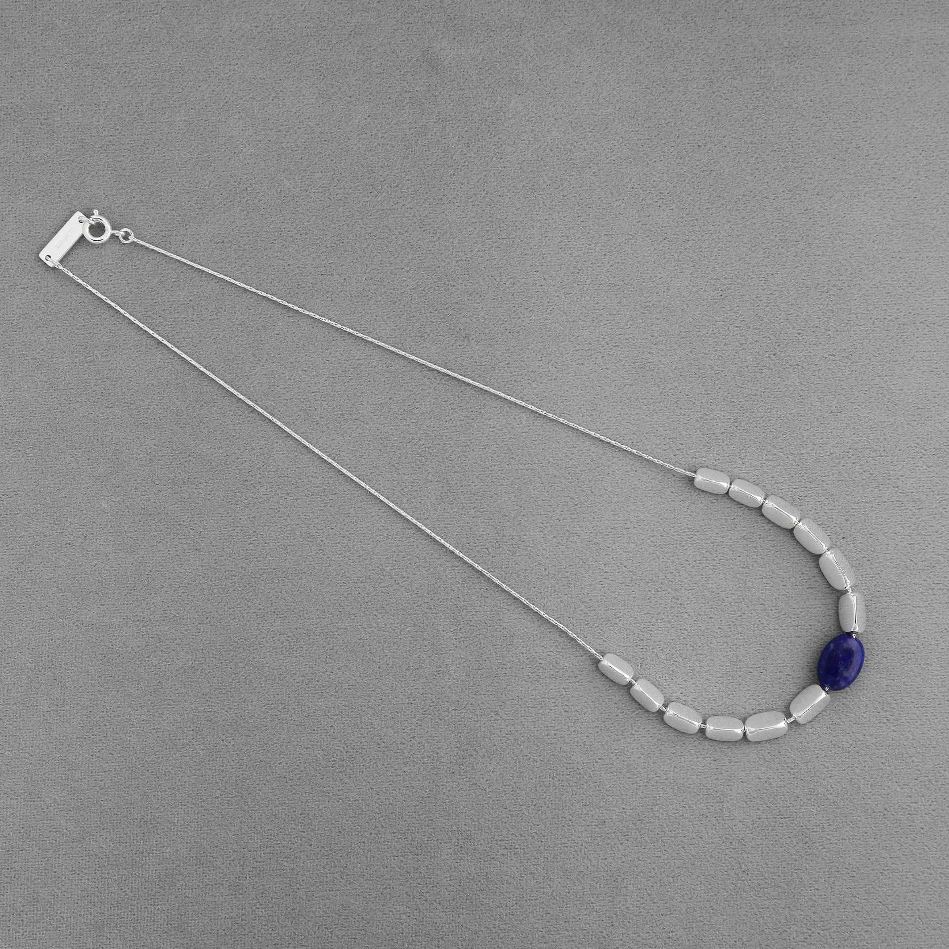 Lapis Lazuli Silver Necklace - Crystalory