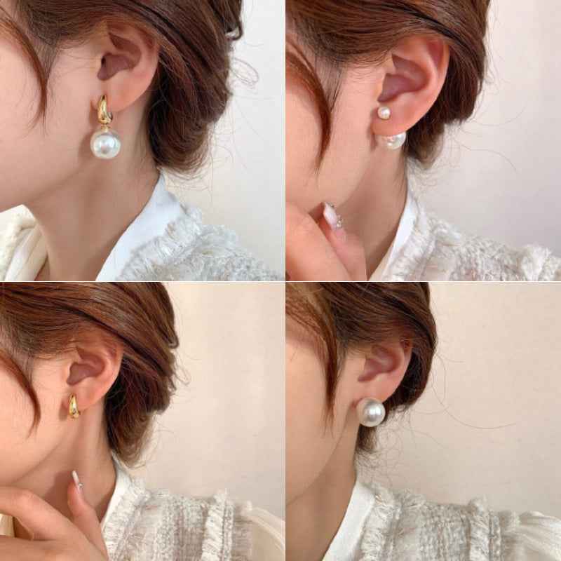 Elegant Pearl Drop Earrings - Crystalory