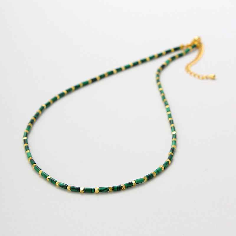 Malachite Beaded Necklace - Crystalory