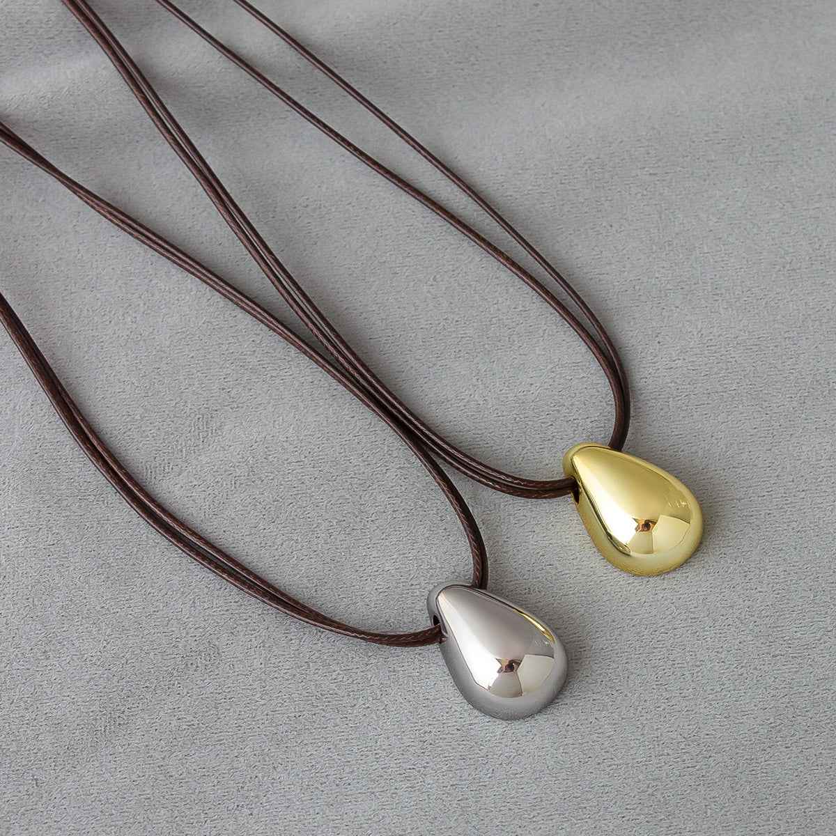 Large Teardrop Pendant Necklace - Crystalory