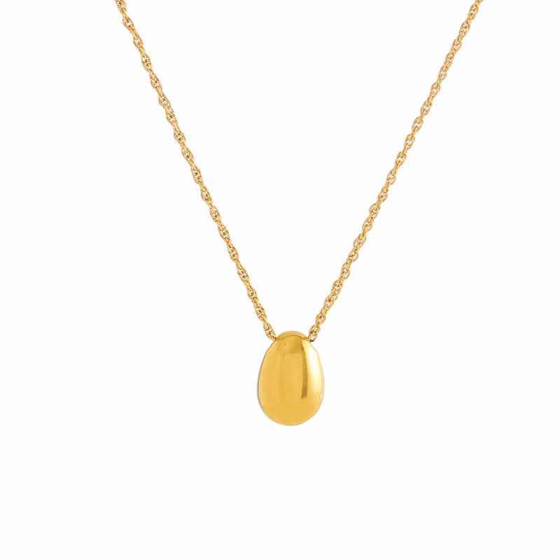 Gold Teardrop Pendant Necklace - Crystalory