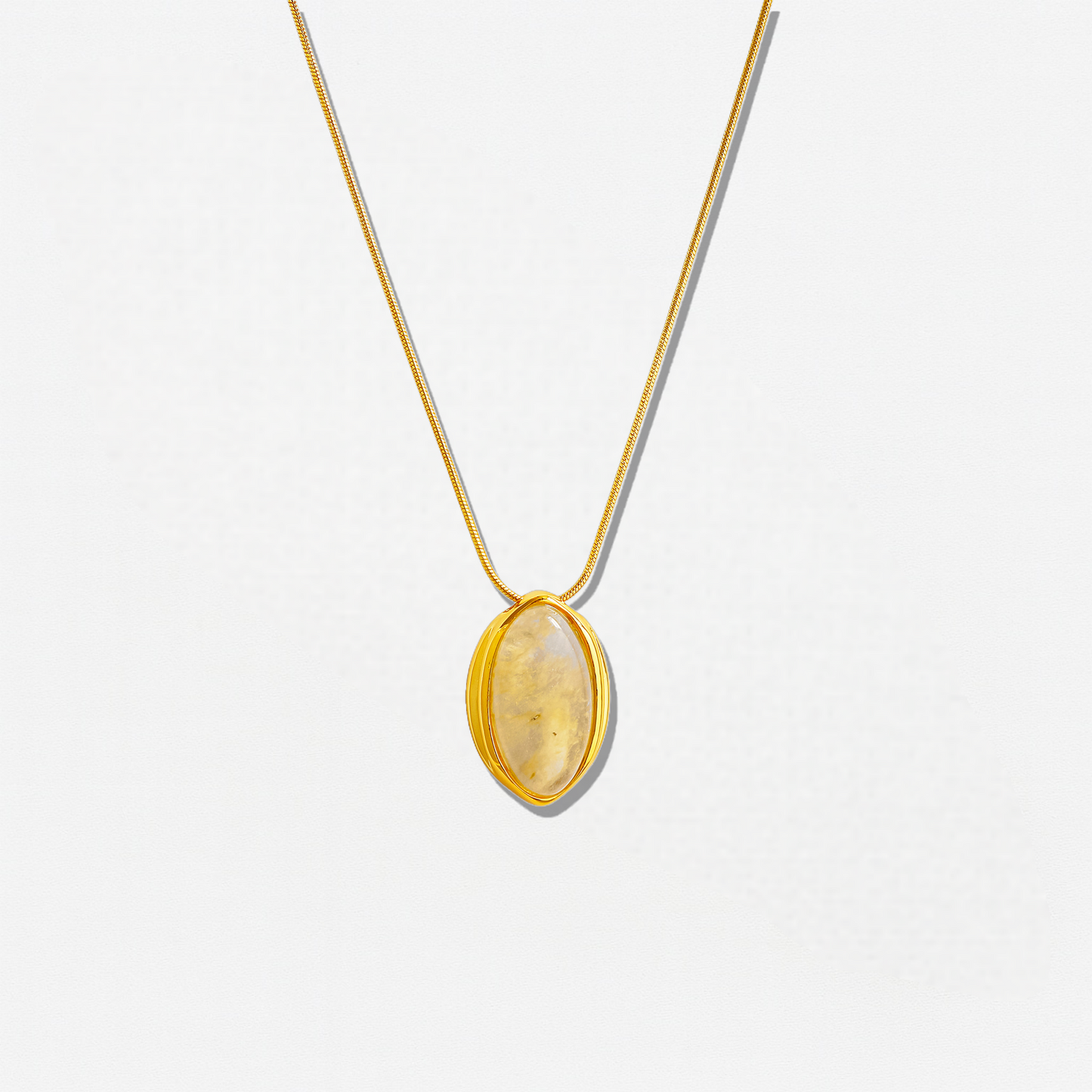 Citrine Crystal Pendant Necklace - Crystalory