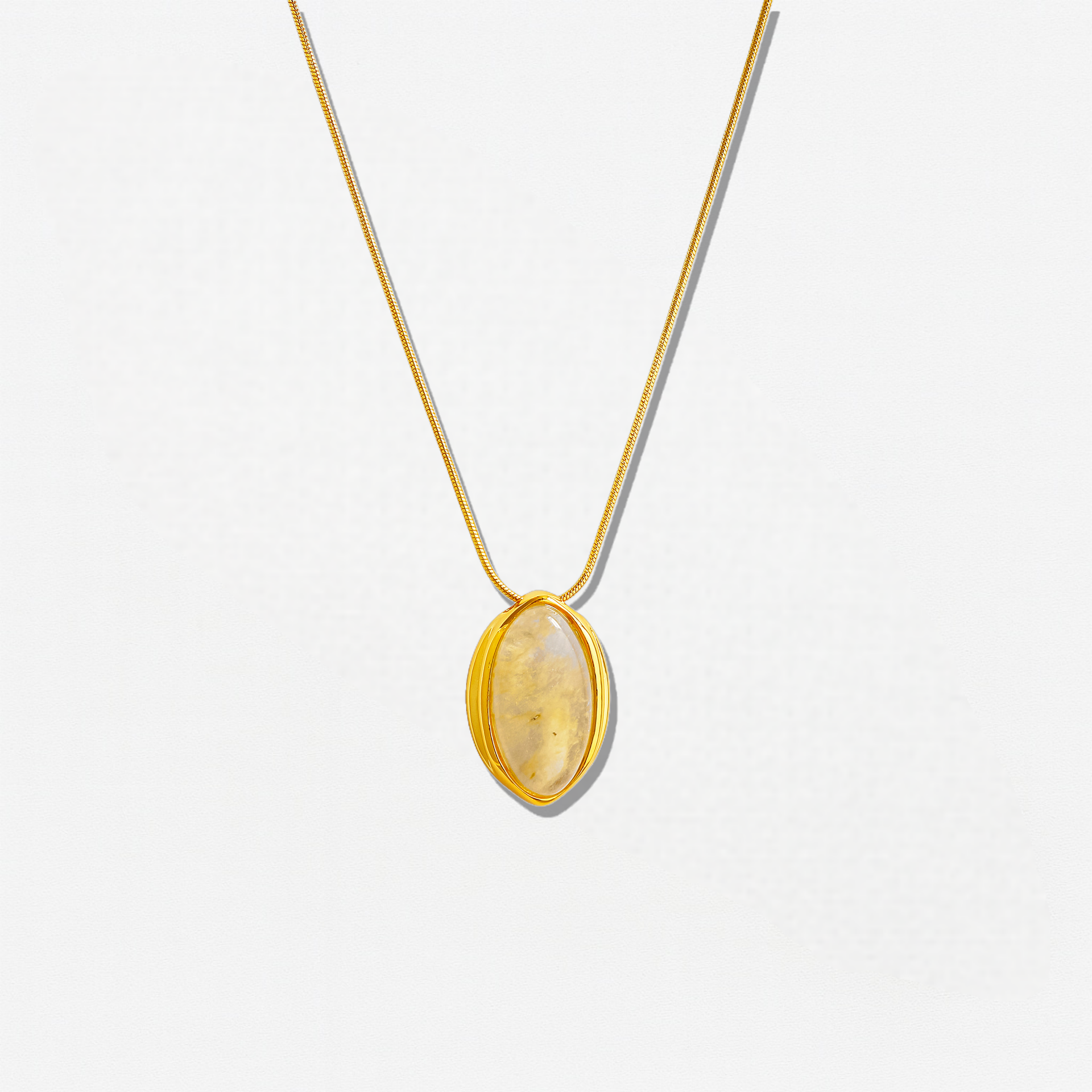 Citrine Crystal Pendant Necklace - Crystalory