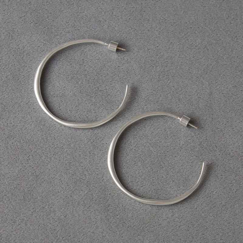 Silver Hoop Earrings - Crystalory