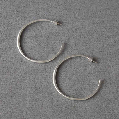 Silver Hoop Earrings - Crystalory