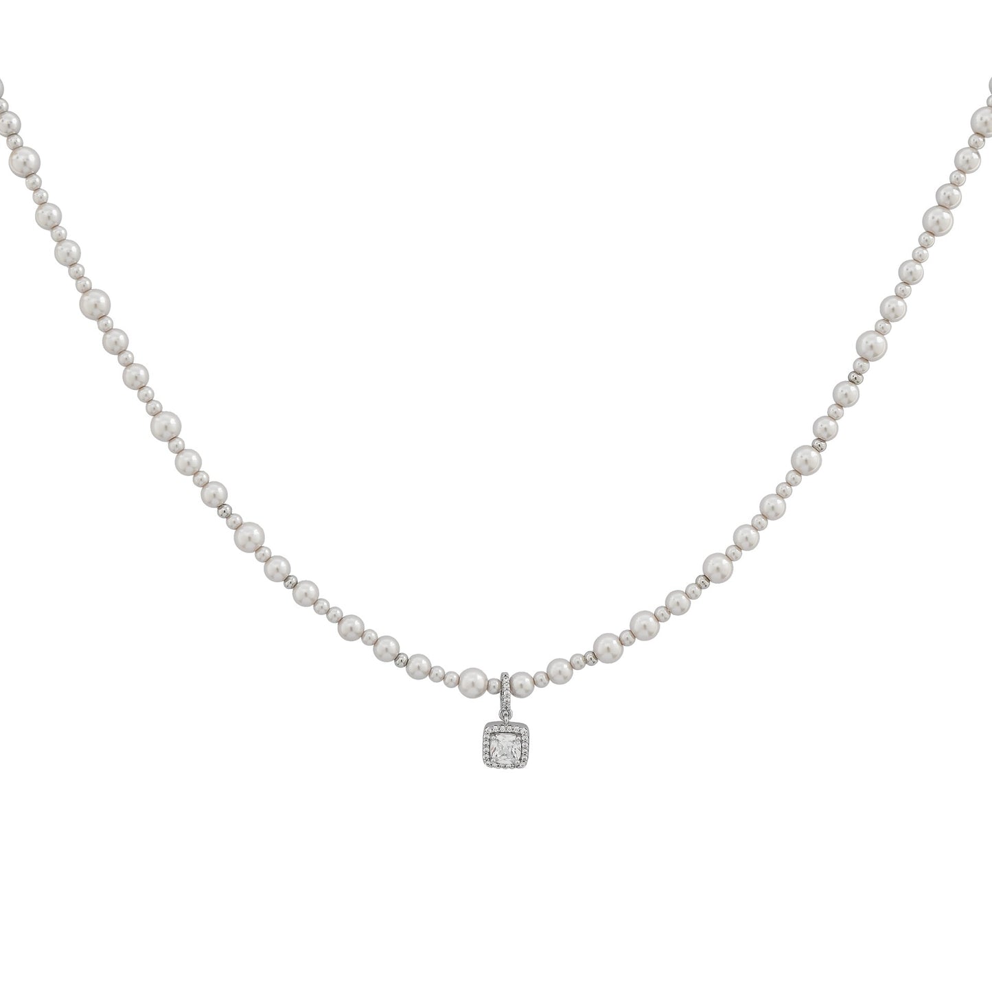 Gray Pearl Pendant Necklace - Crystalory