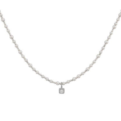 Gray Pearl Pendant Necklace - Crystalory