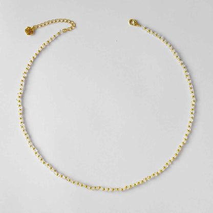 Transparent Glass Beaded Necklace - Crystalory