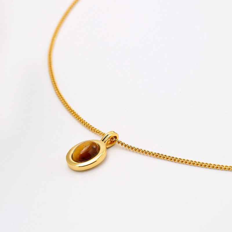 Tiger Eye Pendant Necklace - Crystalory
