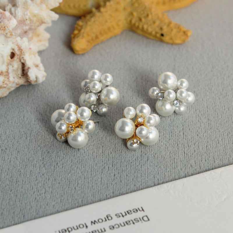 Bouquet Pearl Earrings - Crystalory