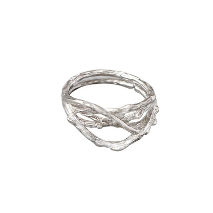 S925 Sterling Silver Open Ring - Crystalory