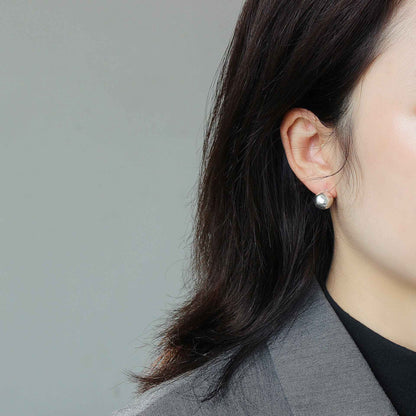 Polished Sphere Stud Earrings