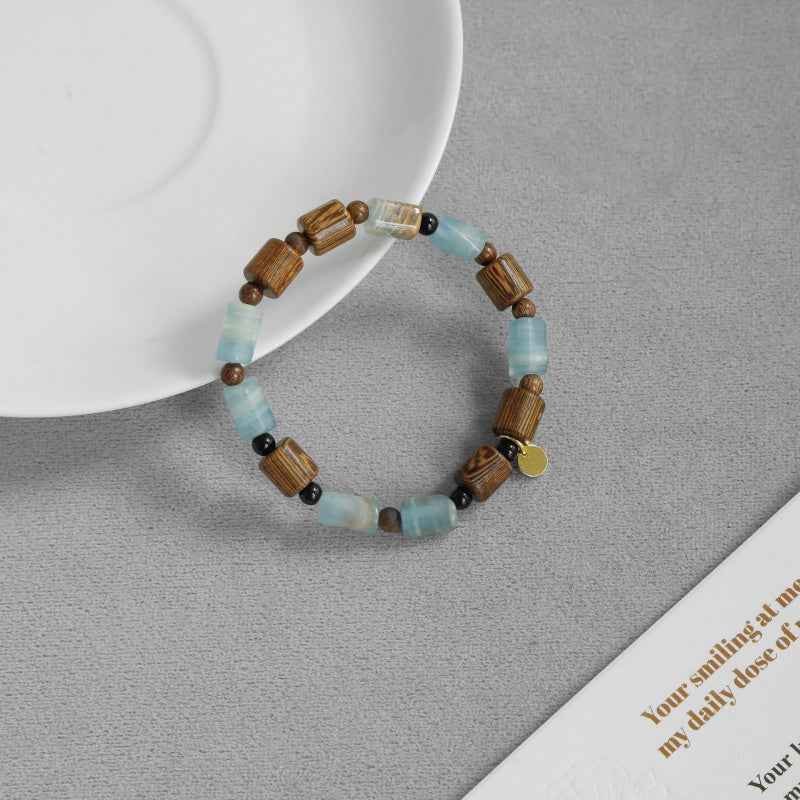 Mist Cloud Beaded Necklace & Bracelet Set - Crystalory