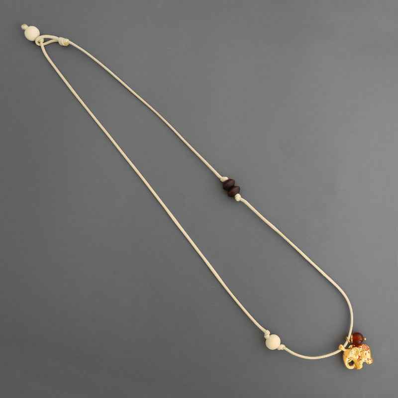 Totem Elephant Pendant Necklace - Crystalory