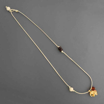 Totem Elephant Pendant Necklace - Crystalory