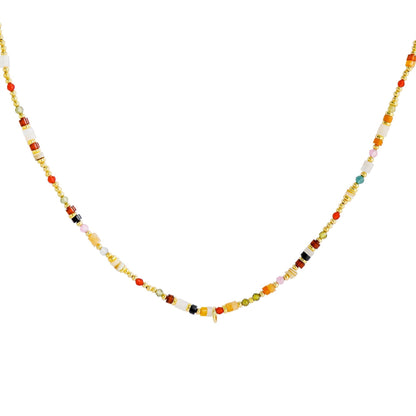 Heart Pendant Natural Stone Necklace Set - Crystalory