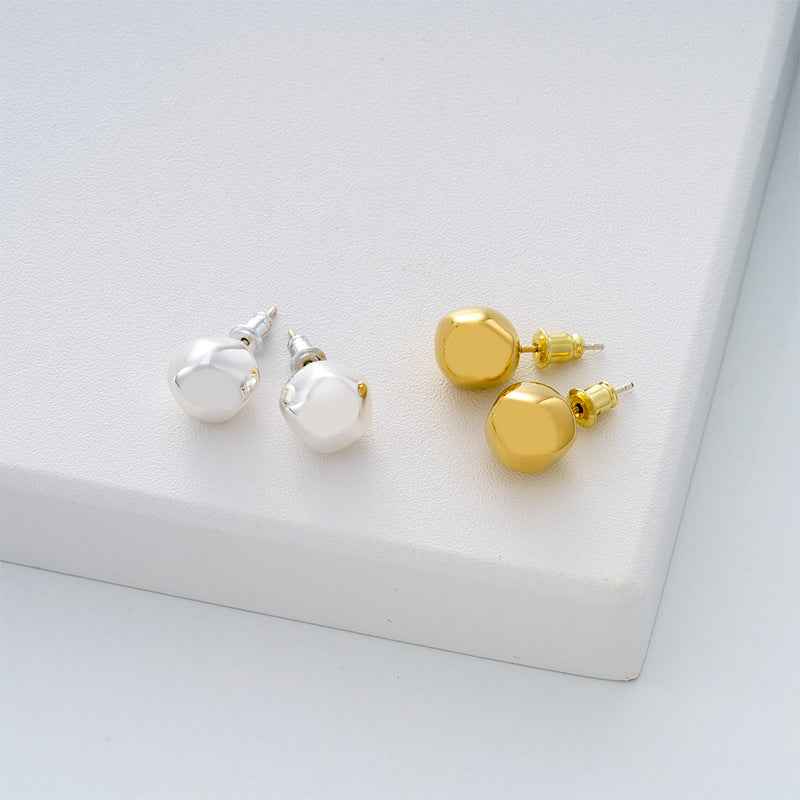Polished Sphere Stud Earrings