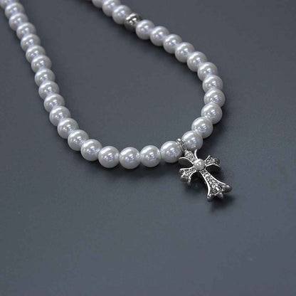 Cross Pearl Jewelry Set - Crystalory