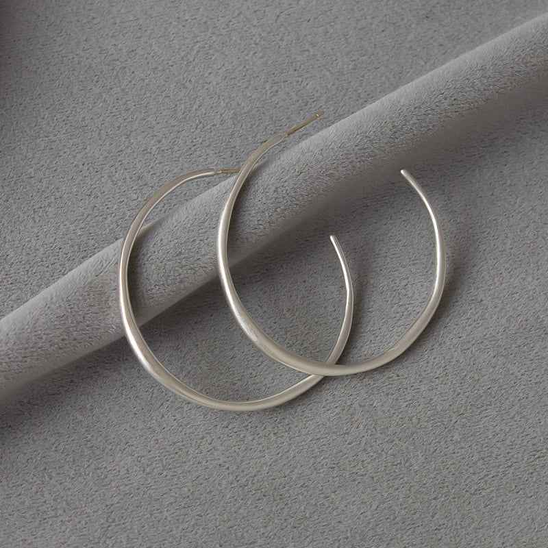Silver Hoop Earrings - Crystalory