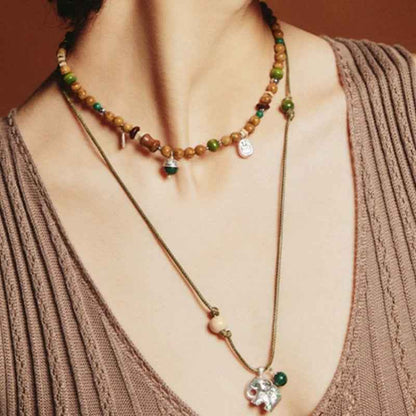 Totem Elephant Pendant Necklace - Crystalory