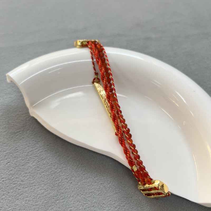 Red Agate Multi-Layer Bracelet
