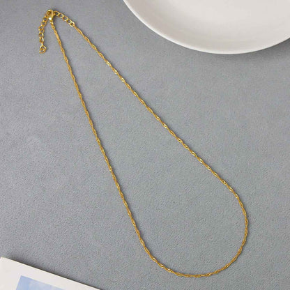 Gold Teardrop Pendant Necklace - Crystalory