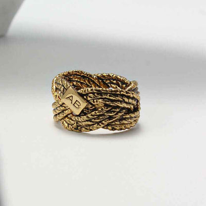 Vintage Braided Rope Ring - Crystalory