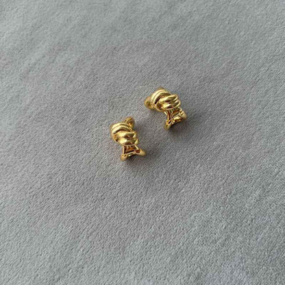 Gold Knot Earrings - Crystalory