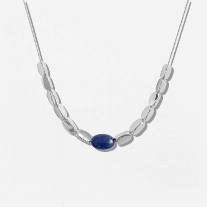 Lapis Lazuli Silver Necklace - Crystalory