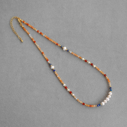 Van Gogh Sunflower Beaded Necklace - Crystalory