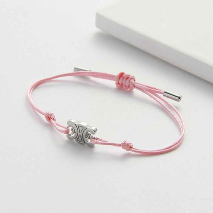 Gold Initial Cord Bracelet