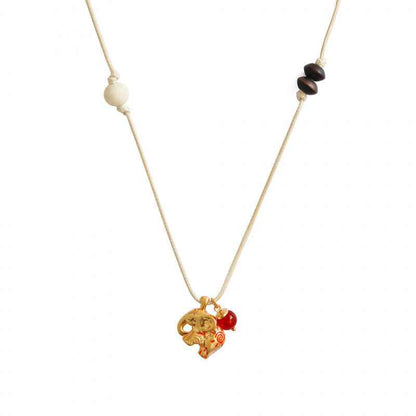 Totem Elephant Pendant Necklace - Crystalory