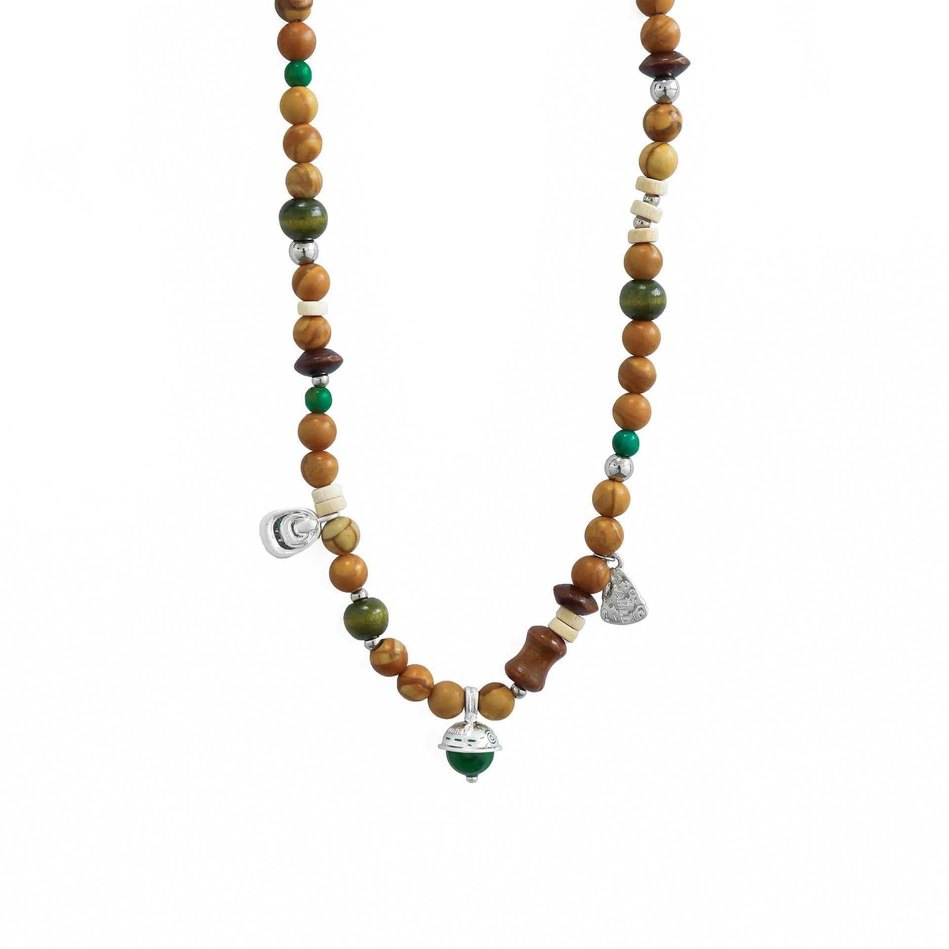 Hill Series Acorn Beaded Necklace - Crystalory