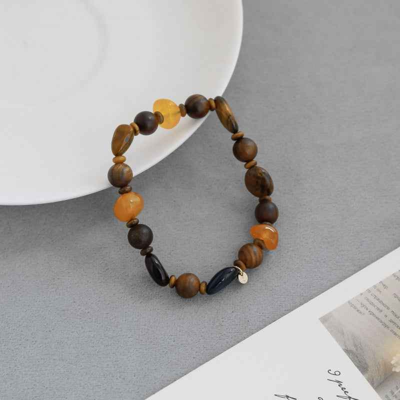 Sandalwood Beaded Bracelet Set - Crystalory