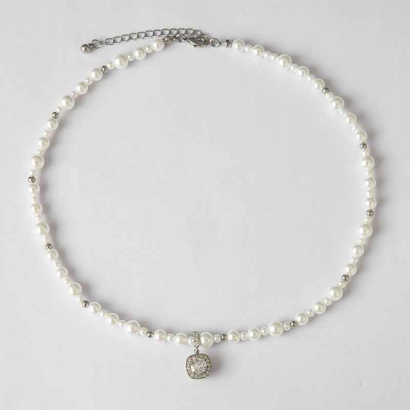 Gray Pearl Pendant Necklace - Crystalory