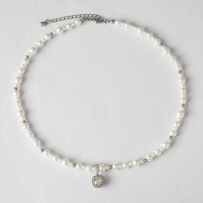 Gray Pearl Pendant Necklace - Crystalory