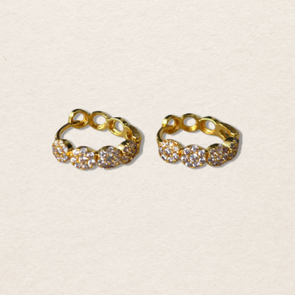 French-Inspired Mini Zircon Hoop Earrings - Crystalory