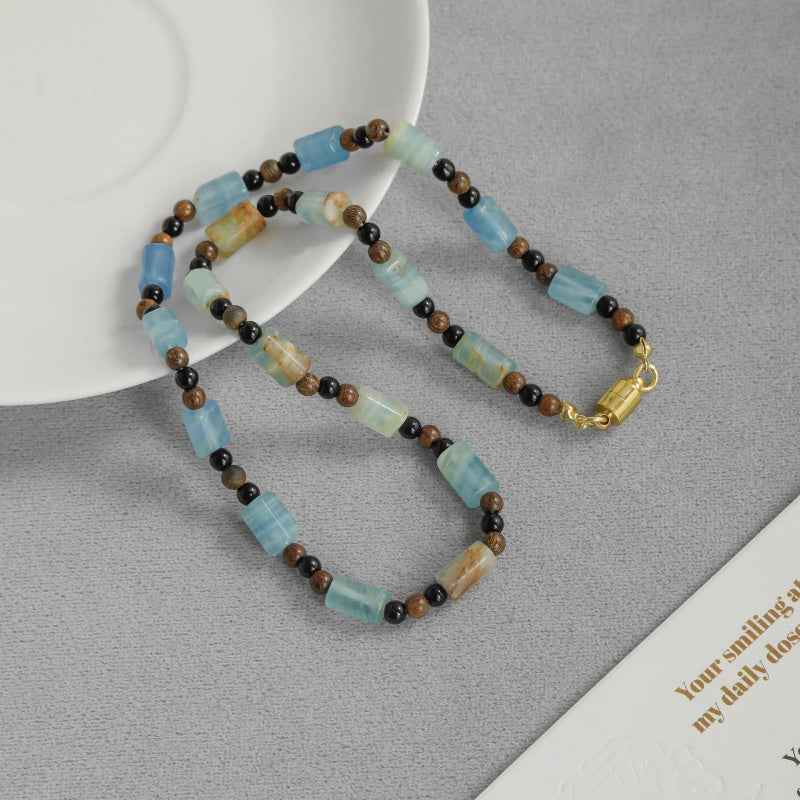Mist Cloud Beaded Necklace & Bracelet Set - Crystalory