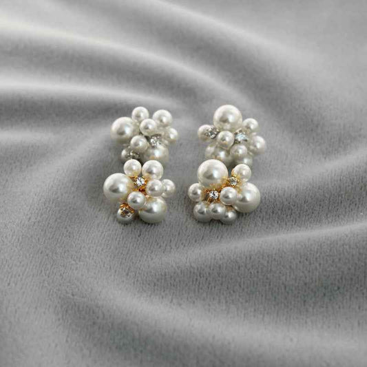 Bouquet Pearl Earrings - Crystalory