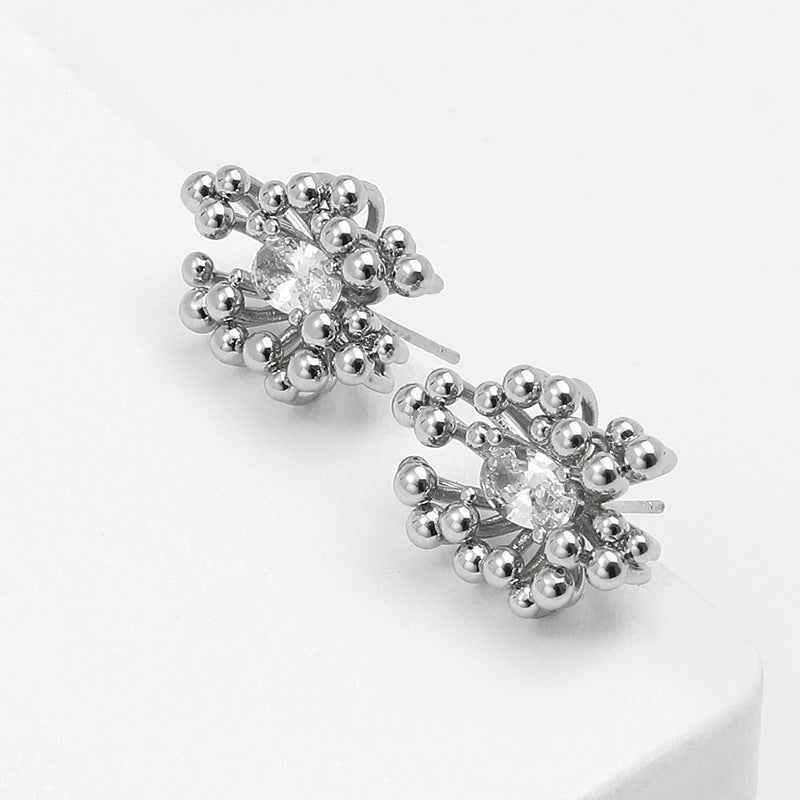 Elegant Mimosa Zircon Stud Earrings - Crystalory
