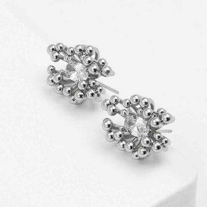 Elegant Mimosa Zircon Stud Earrings - Crystalory