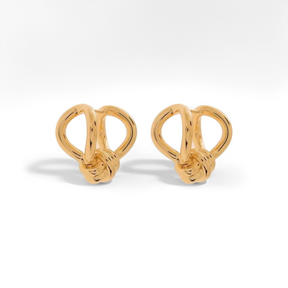 Gold Knot Earrings - Crystalory